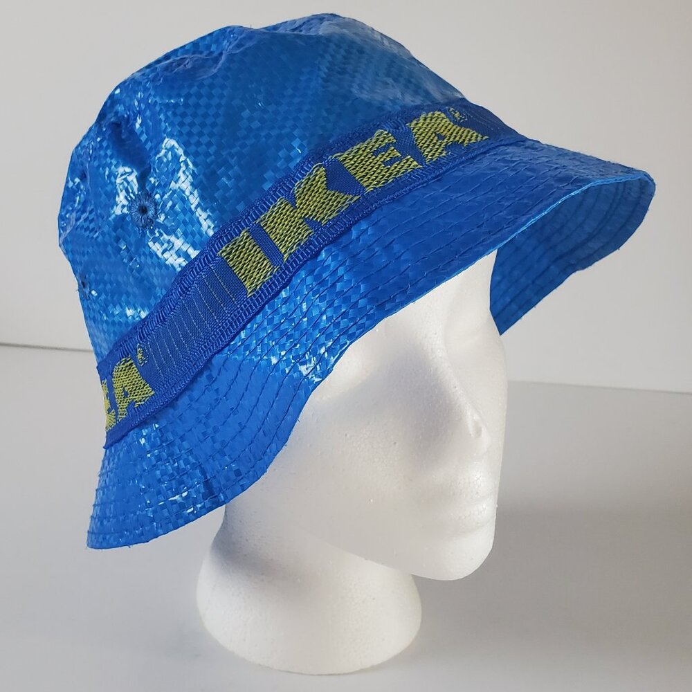 IKEA Knorva Blue Bucket Hat Unisex One Size Bag Hat Excellent